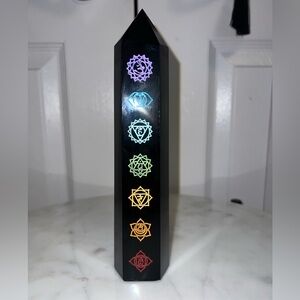 REAL SOLID black obsidian chakra tower ✨🔮